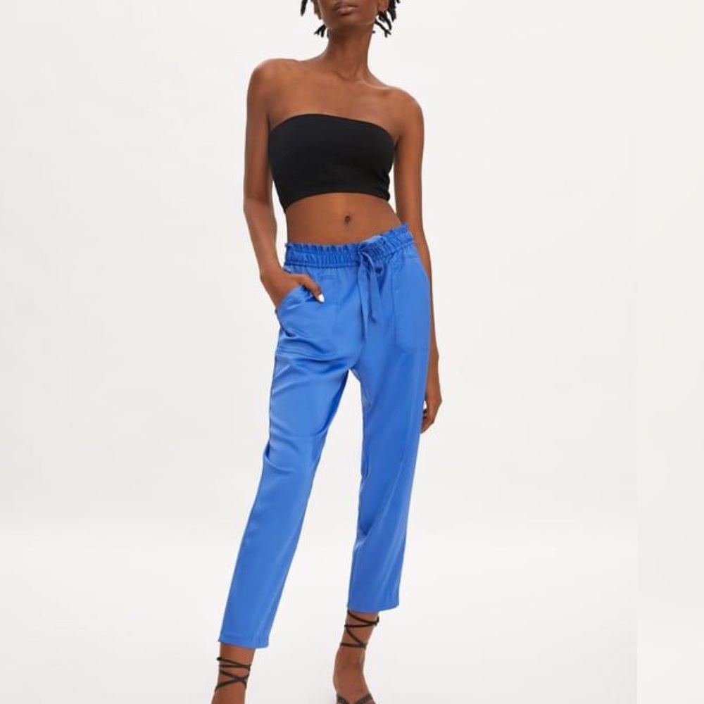 Zara Blue Satin Trousers